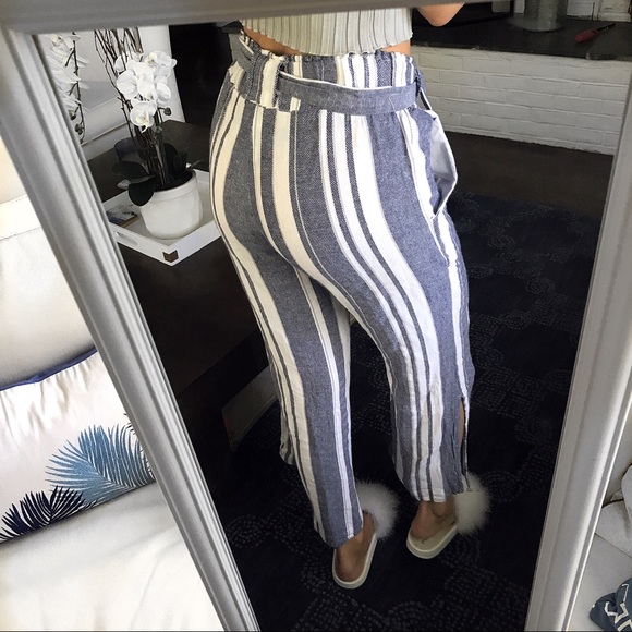 LAST ONE‼️S/M Stripe Herringbone WideLeg Pants! 👖 - Picture 3 of 8